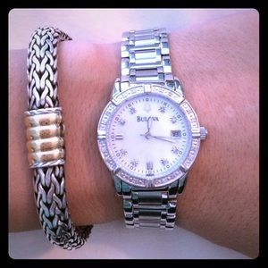 Bulova watch with Swarovski crystals