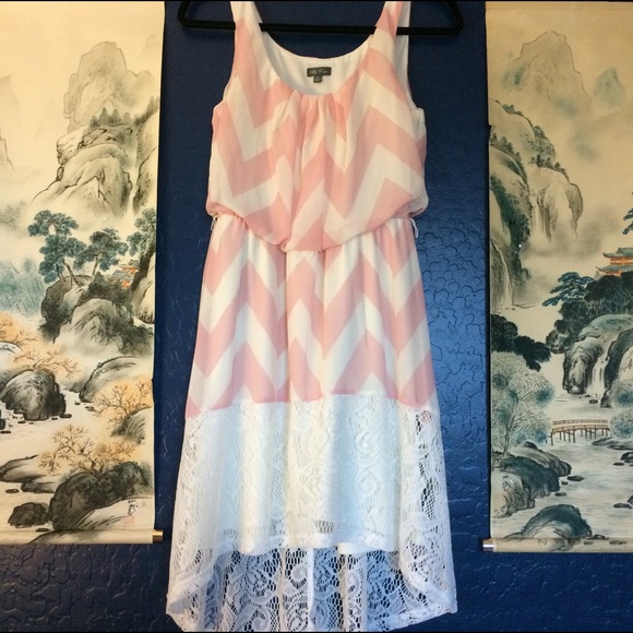 High low chevron dress