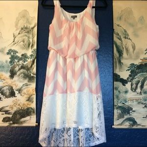 High low chevron dress