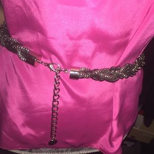 Armani Exchange Silver Chain Belt