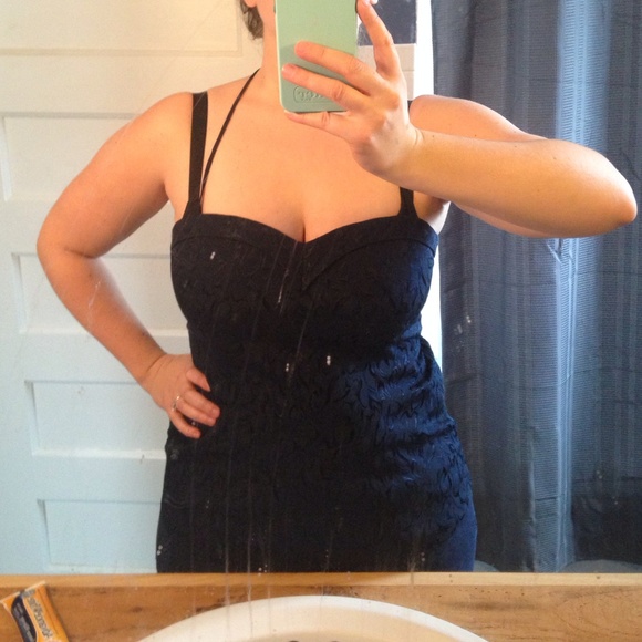 GORGEOUS navy blue Anthro top