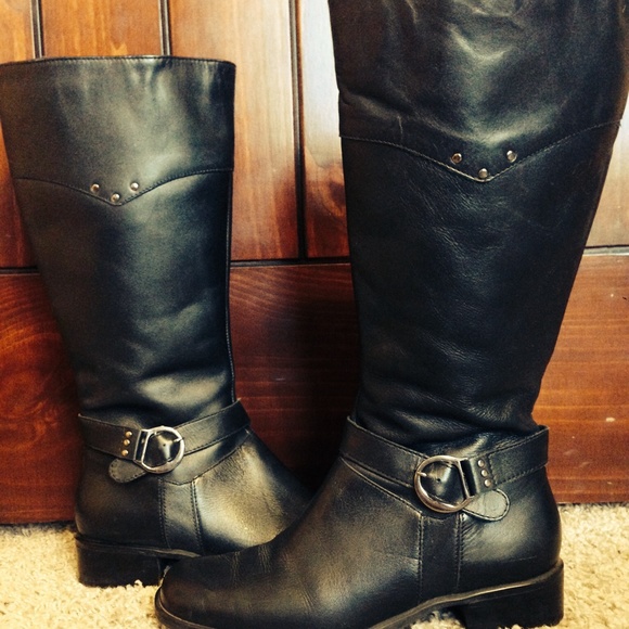 True Vintage 100% Leather Mid-height Riding Boots
