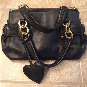 Juicy Couture black leather handbag