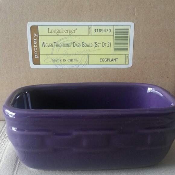 Longaberger woven traditions dash bowls (set of 2)