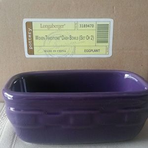 Longaberger woven traditions dash bowls (set of 2)