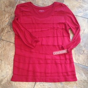 3/4 sleeve tiered top