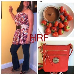 Floral strapless dress or top