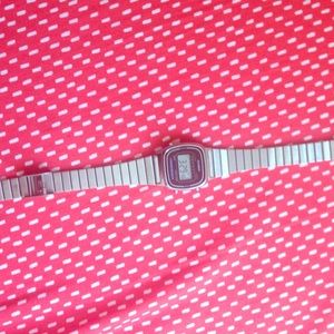 Silver Casio watch