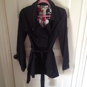 Black double breasted peacoat