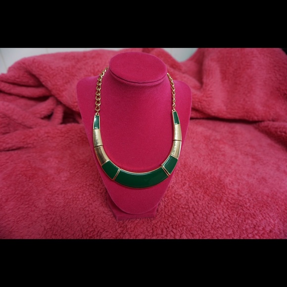 Green and Gold Statement Necklace