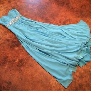 Baby blue prom dress