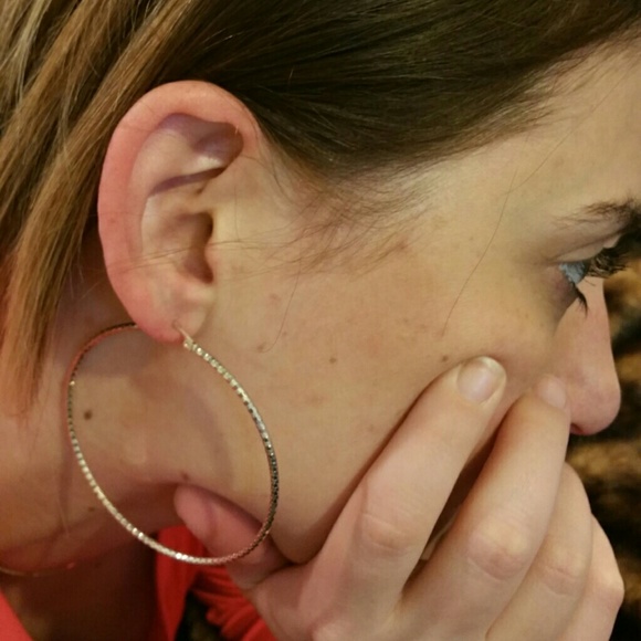 Sterling silver hoop earrings