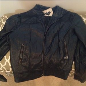 ❌Bundle❌Soulmates Faux Leather Jacket & Cross tee