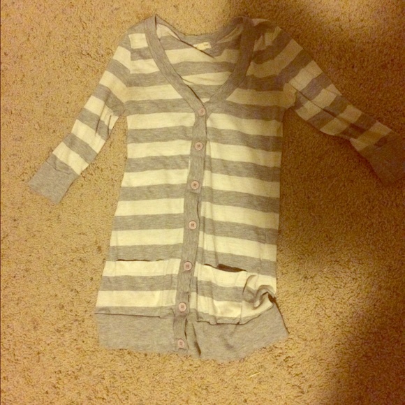 Papaya striped cardigan