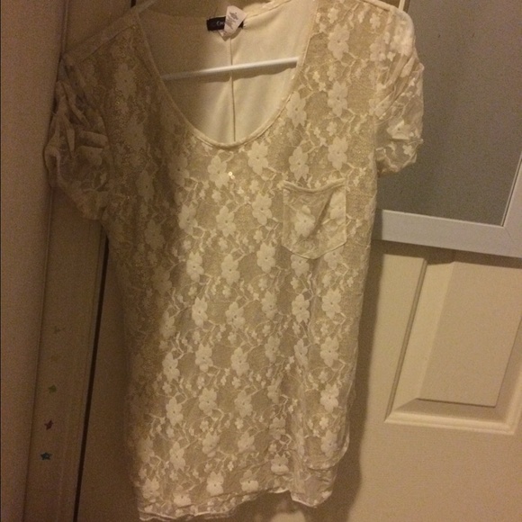 Sparkly lace top