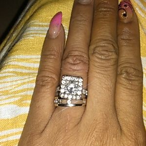 My lovely engagement ring and anniversary rings