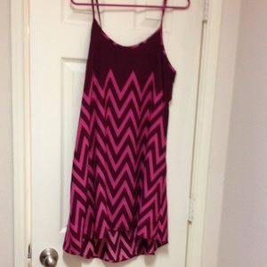 Plum and Pink Chevron Dress