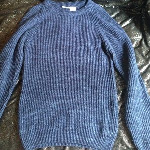Navy blue knitted sweater