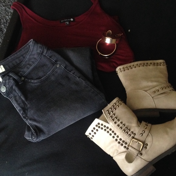 Black fade skinny jean
