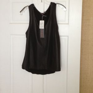 Feel the piece leather front top