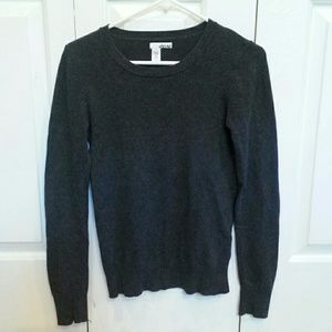 Gray Long-Sleeve Slim Fit Sweater