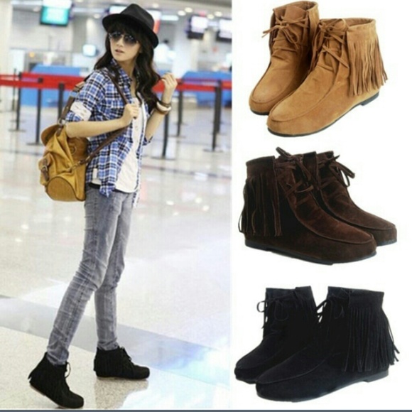 Flat Shangled Ankle Boots . - Picture 1 of 3
