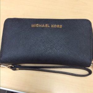 Michael Kors saffiano leather wallet/wristlet