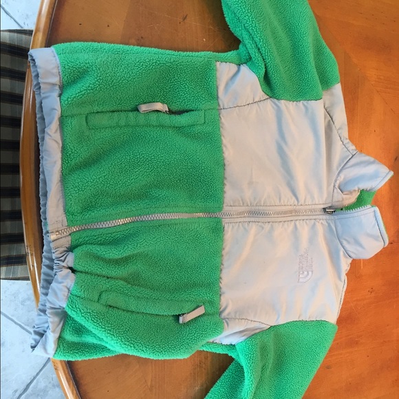 Kelly green girls Denali north face