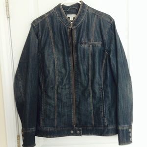 Coldwater Creek dark blue denim jacket