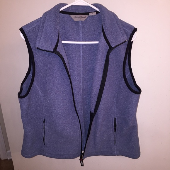 Eddie Bauer blue fleece vest - Picture 4 of 4