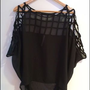 🚫NT - Black see through shirt
