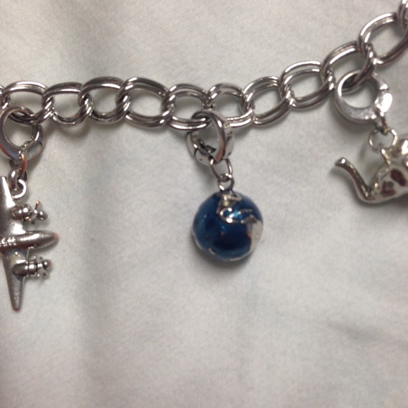 Fossil globe charm