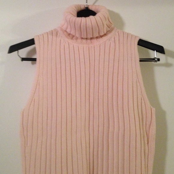 GAP Pale Pink Ribbed Sleeveless Sweater