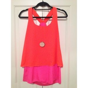 Hot pink and orange tank