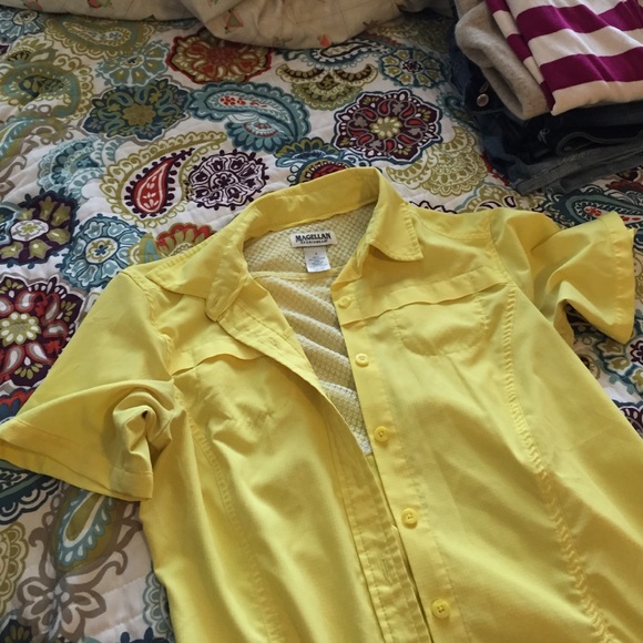 Bright yellow fishing shirt