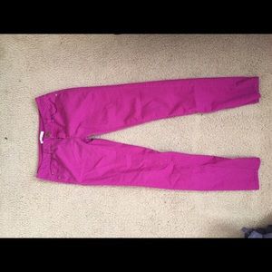 Magenta skinny jeans