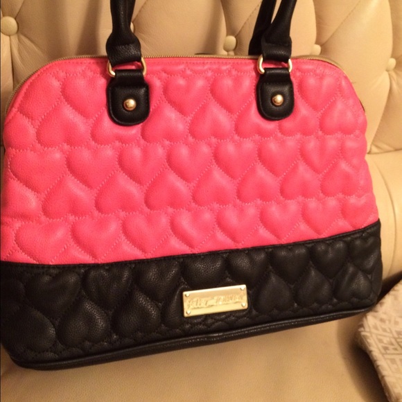 Pink and Black Betsy Johnson Purse