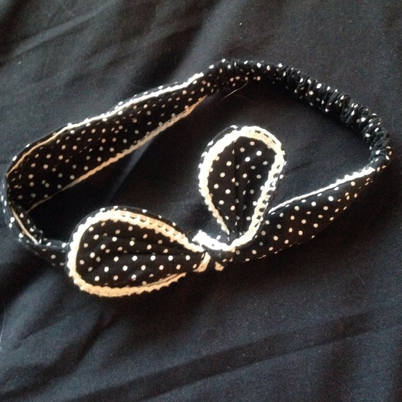 Polka dot knot headband
