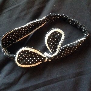 Polka dot knot headband
