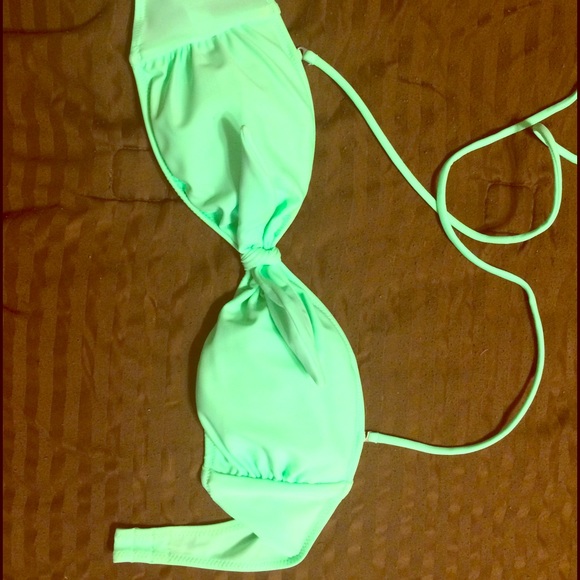 VS PINK mint green bandeau bikini top