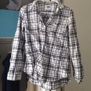 Black and White Plaid Shirt