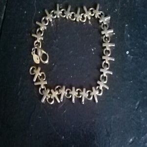 Cute gold cross charm bracelt