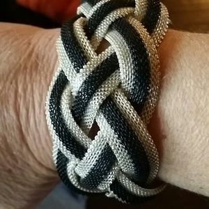 Black and silver bracelet