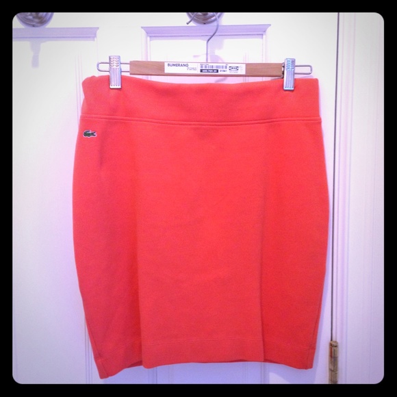 Lacoste Pencil Skirt in Coral
