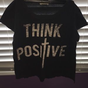 "Think positive" crop top