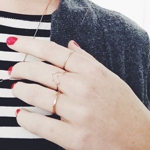 {2} super thin gold rings // size 5 or 6