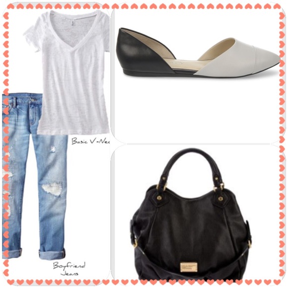 Two-toned pointed toe flats