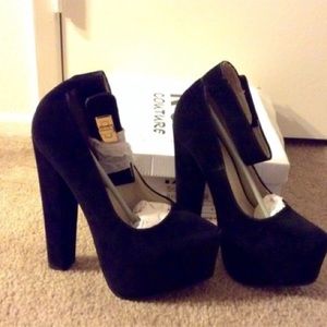 Brand new black ankle strap pumps