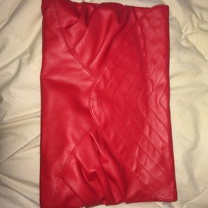 Red Leathered Clutch