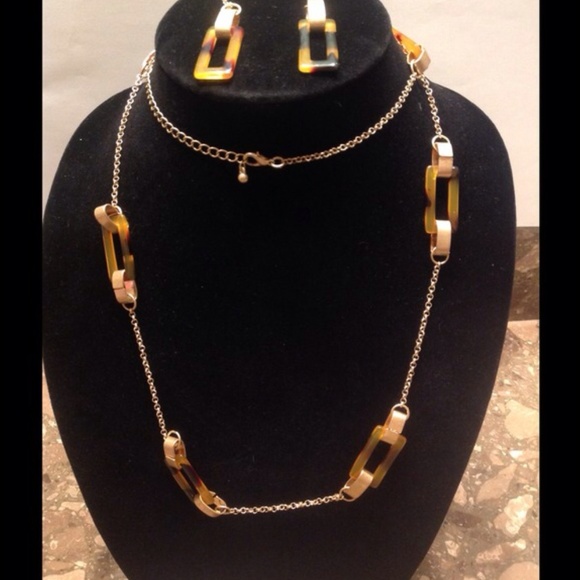 Animal Print Chic Necklace and Earring set